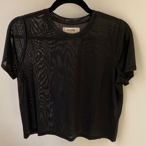 ANTHROPOLOGIE “porridge clothing” BLACK SHEER TOP
LIKE NEW